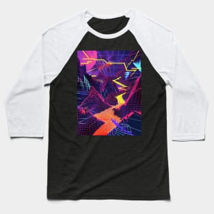 techno nature neon valley Baseball T-Shirt